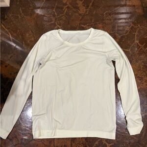 Lululemon Pale Yellow Long Sleeve Swiftly Tech Shirt